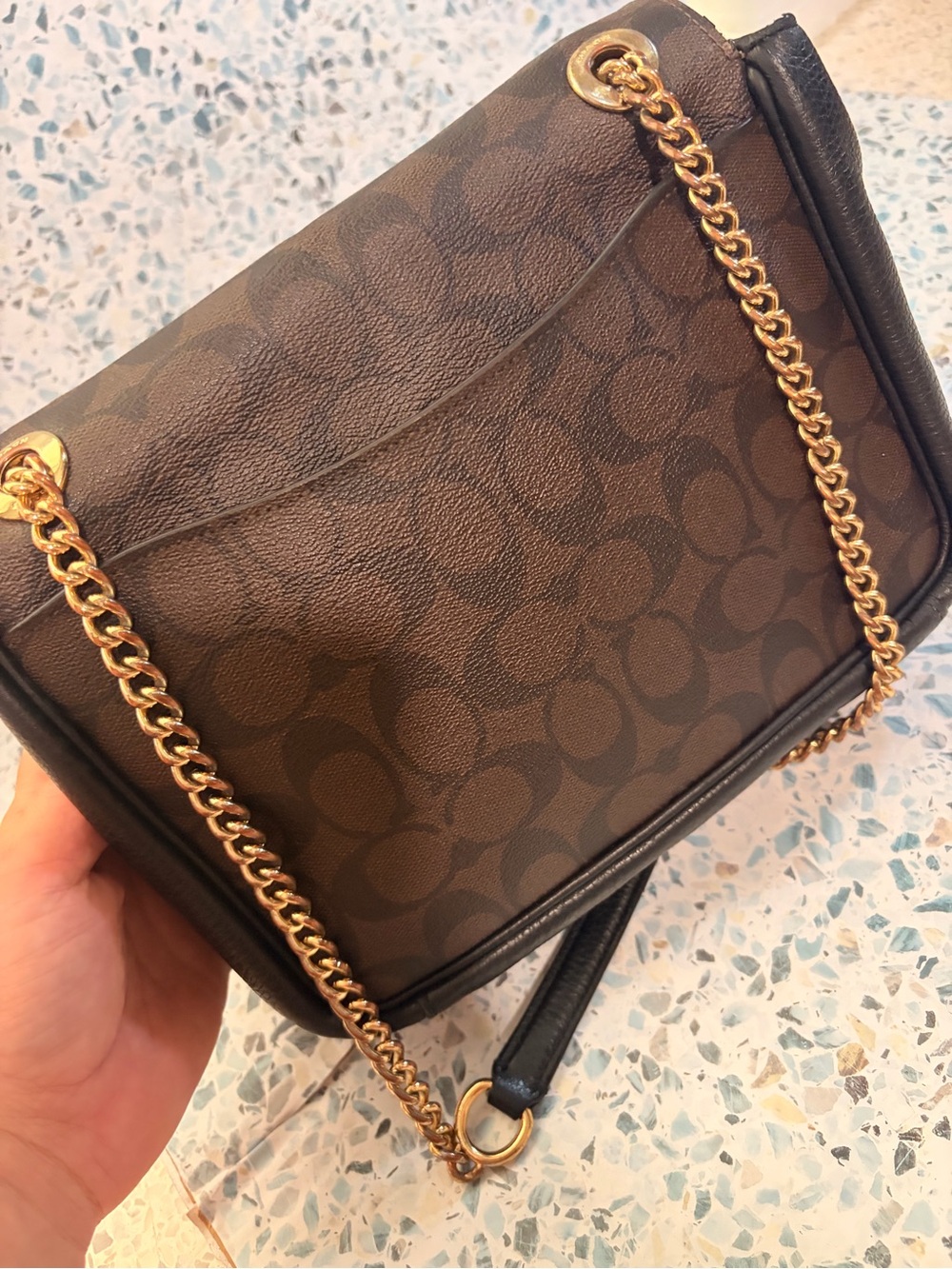 Coach Klare Crossbody 25 Signature Canvas Brown Black CC878 - Picture 5 of 10